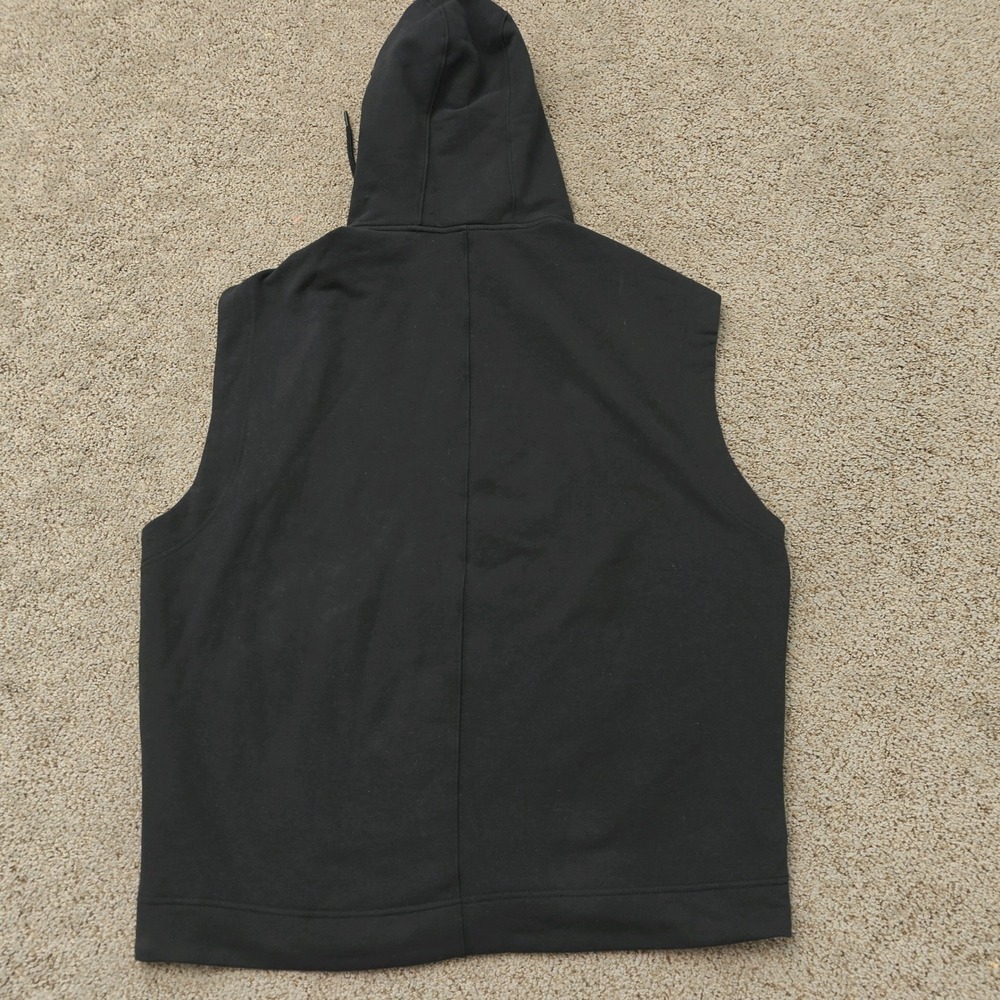 Athleta Retroplush Cocoon Sleeveless Hoodie Sweatshirt Black Medium 882487-01 - Picture 11 of 11